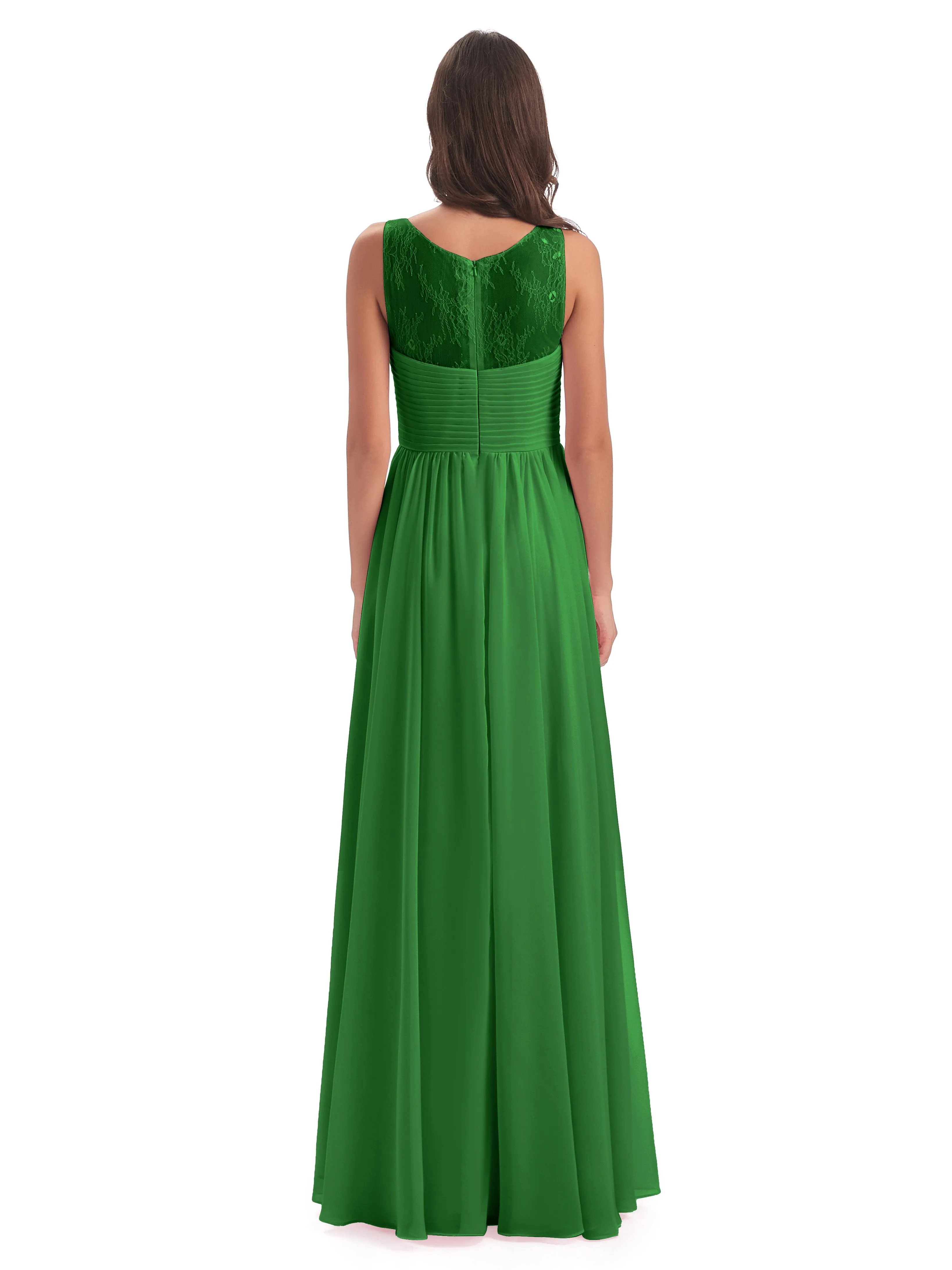Robyn Magic Lace/Chiffon Illusion Long Bridesmaid Dresses