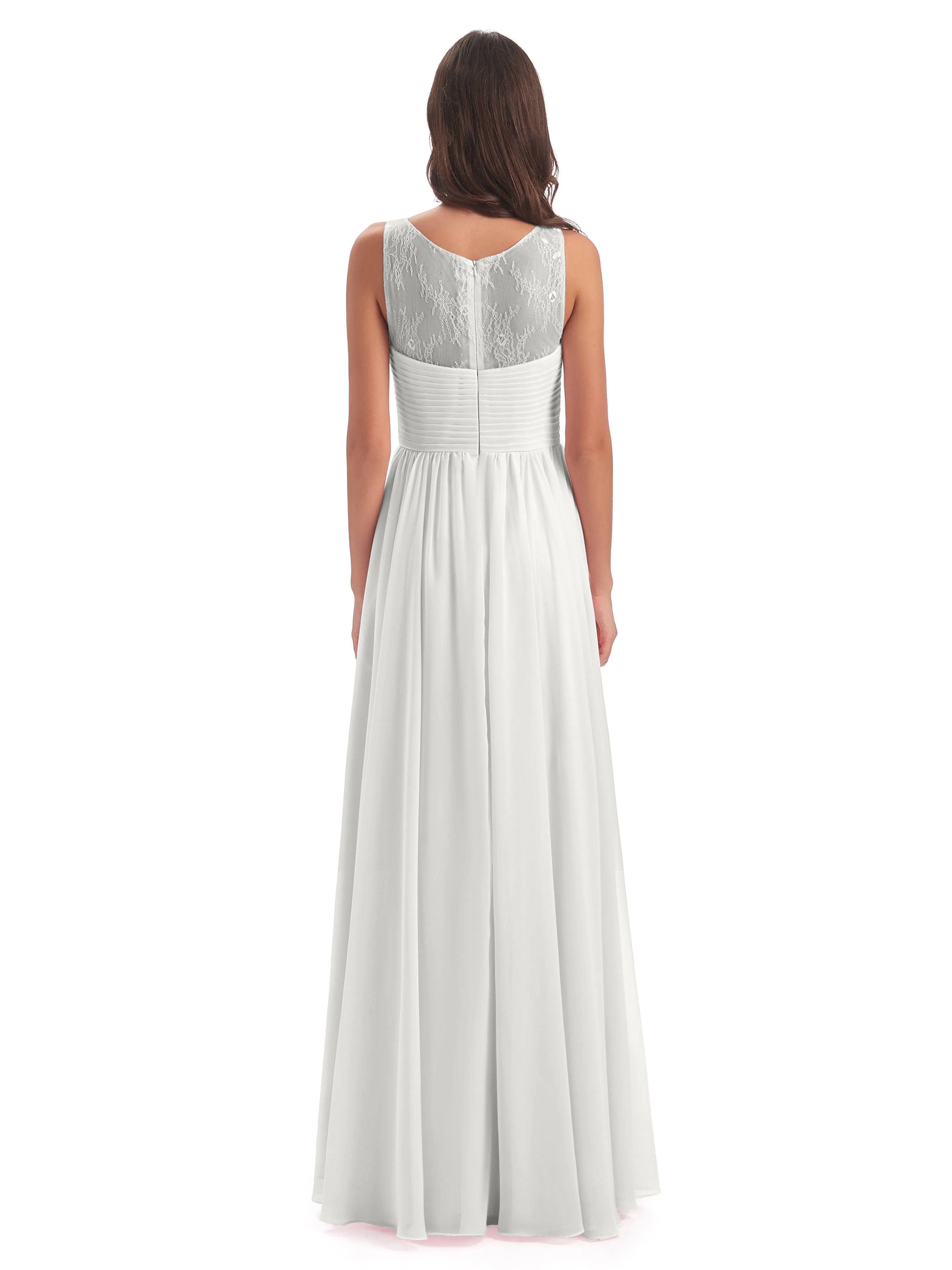 Robyn Magic Lace/Chiffon Illusion Long Bridesmaid Dresses