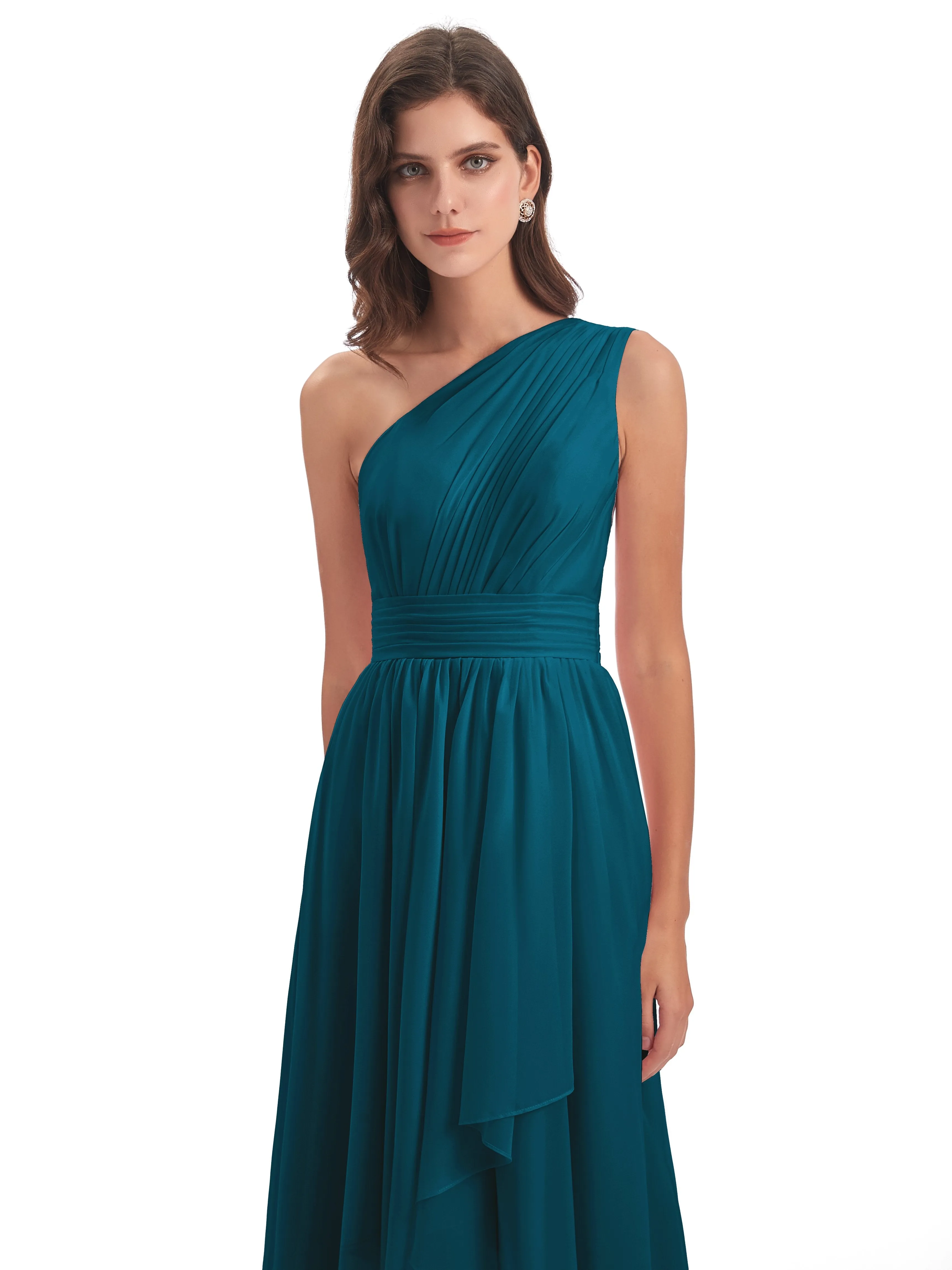 Rose Pretty Asymmetrical Chiffon Bridesmaid Dresses