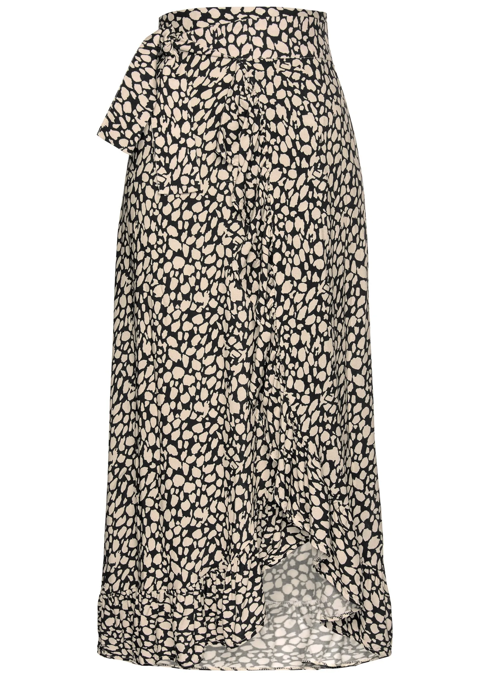 Ruffle Cover-Up Skirt - Black & White
