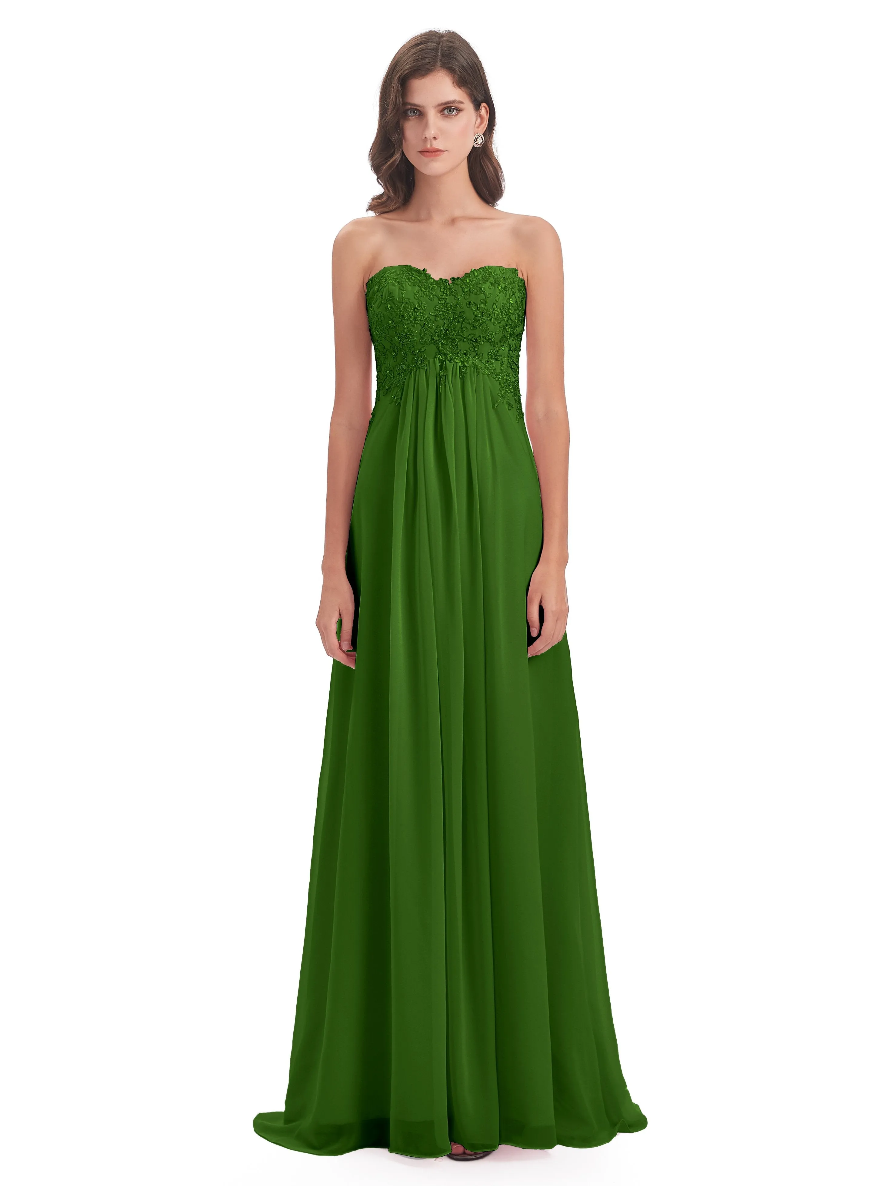 Scarlett Cute Sweetheart Sweep-Brush Train Bridesmaid Dresses