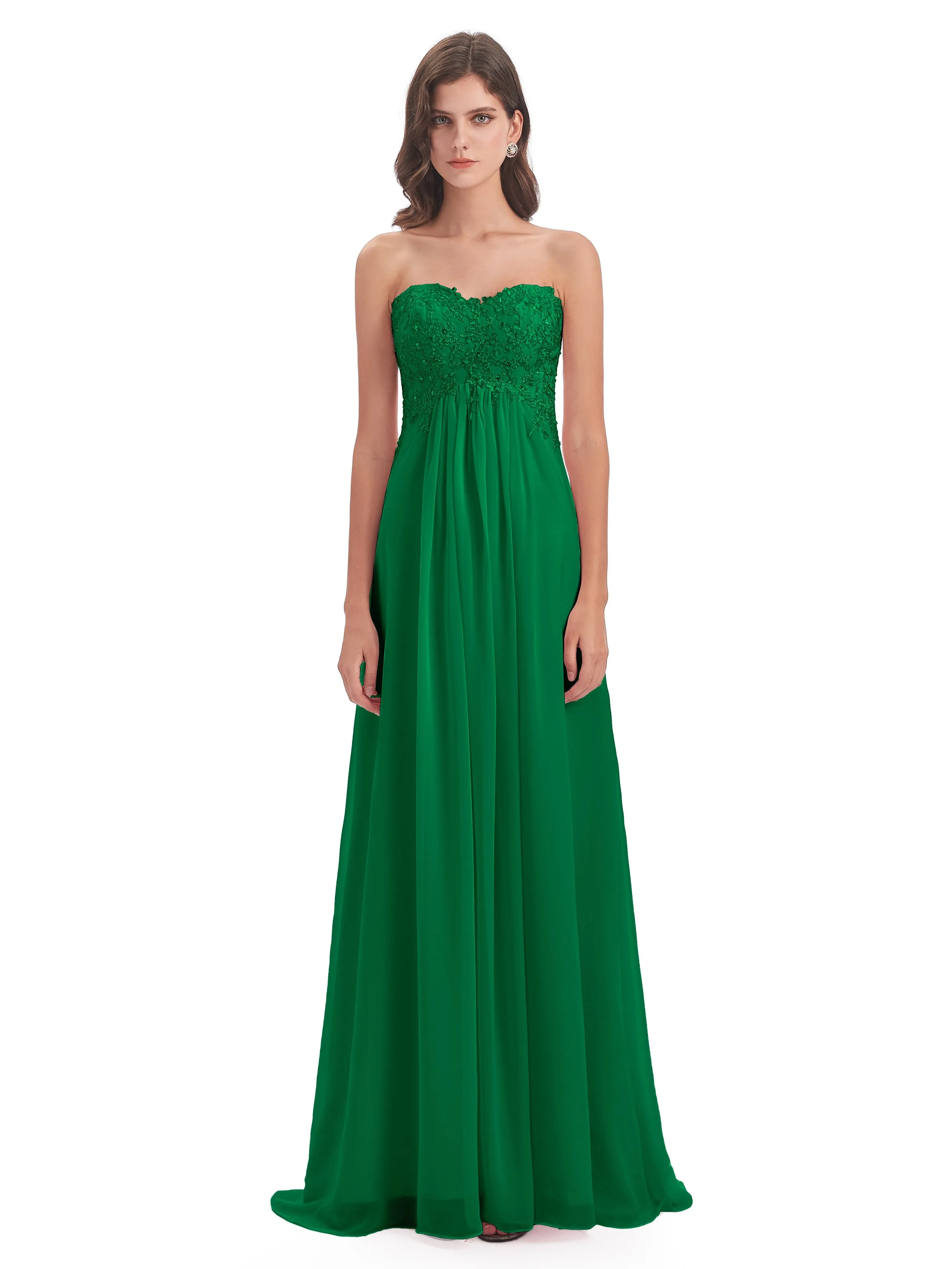 Scarlett Cute Sweetheart Sweep-Brush Train Bridesmaid Dresses