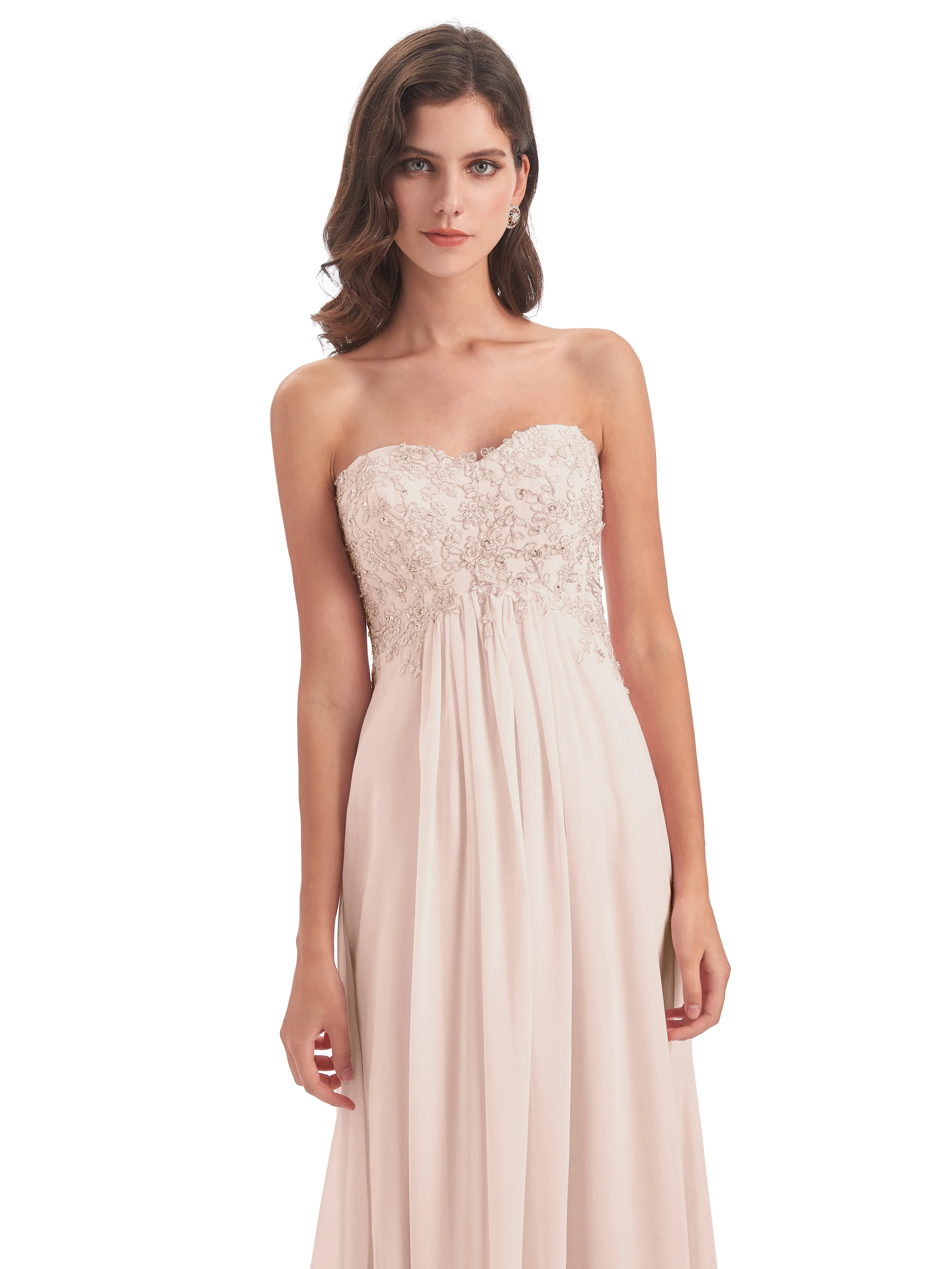 Scarlett Cute Sweetheart Sweep-Brush Train Bridesmaid Dresses