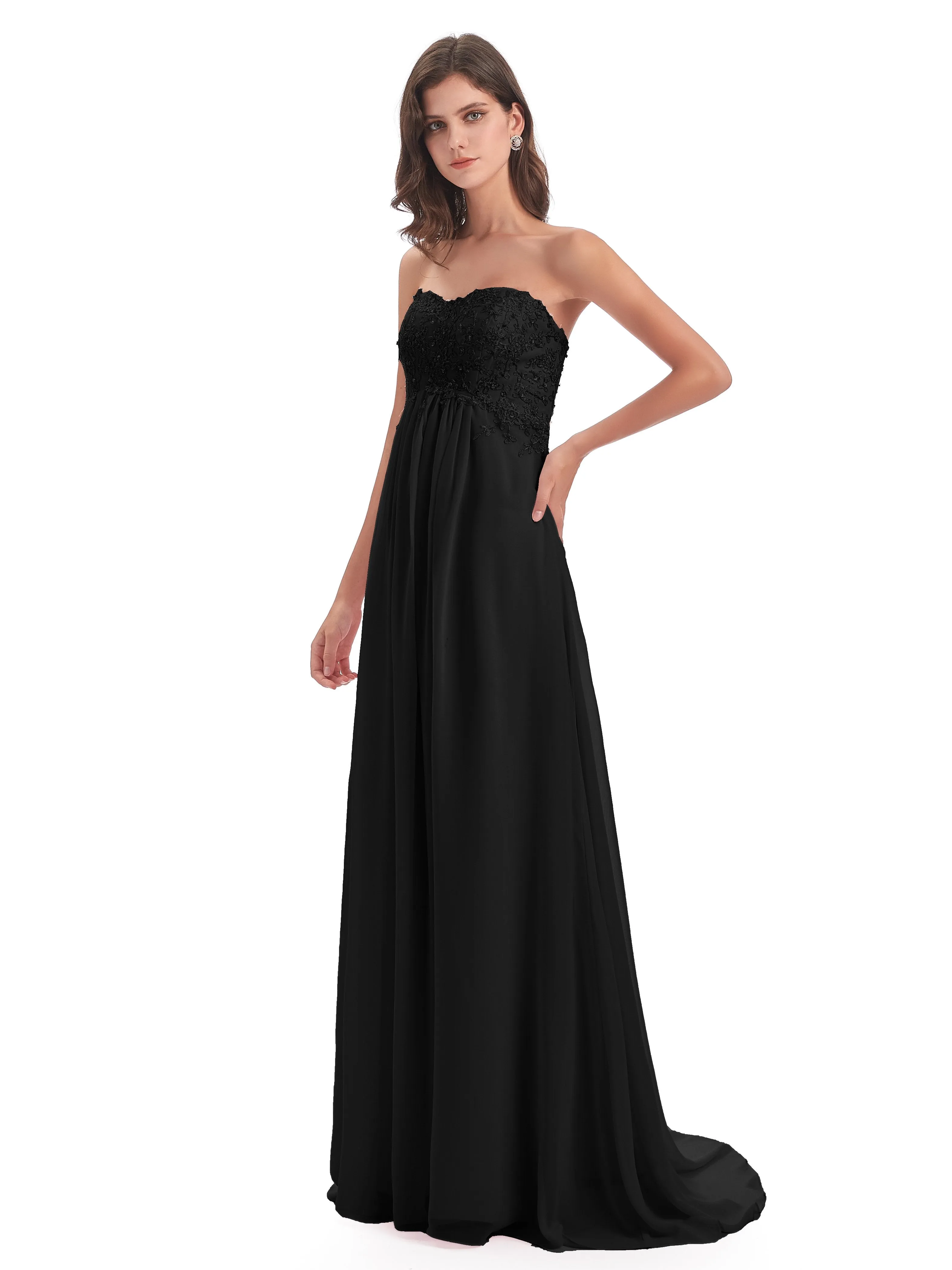 Scarlett Cute Sweetheart Sweep-Brush Train Bridesmaid Dresses