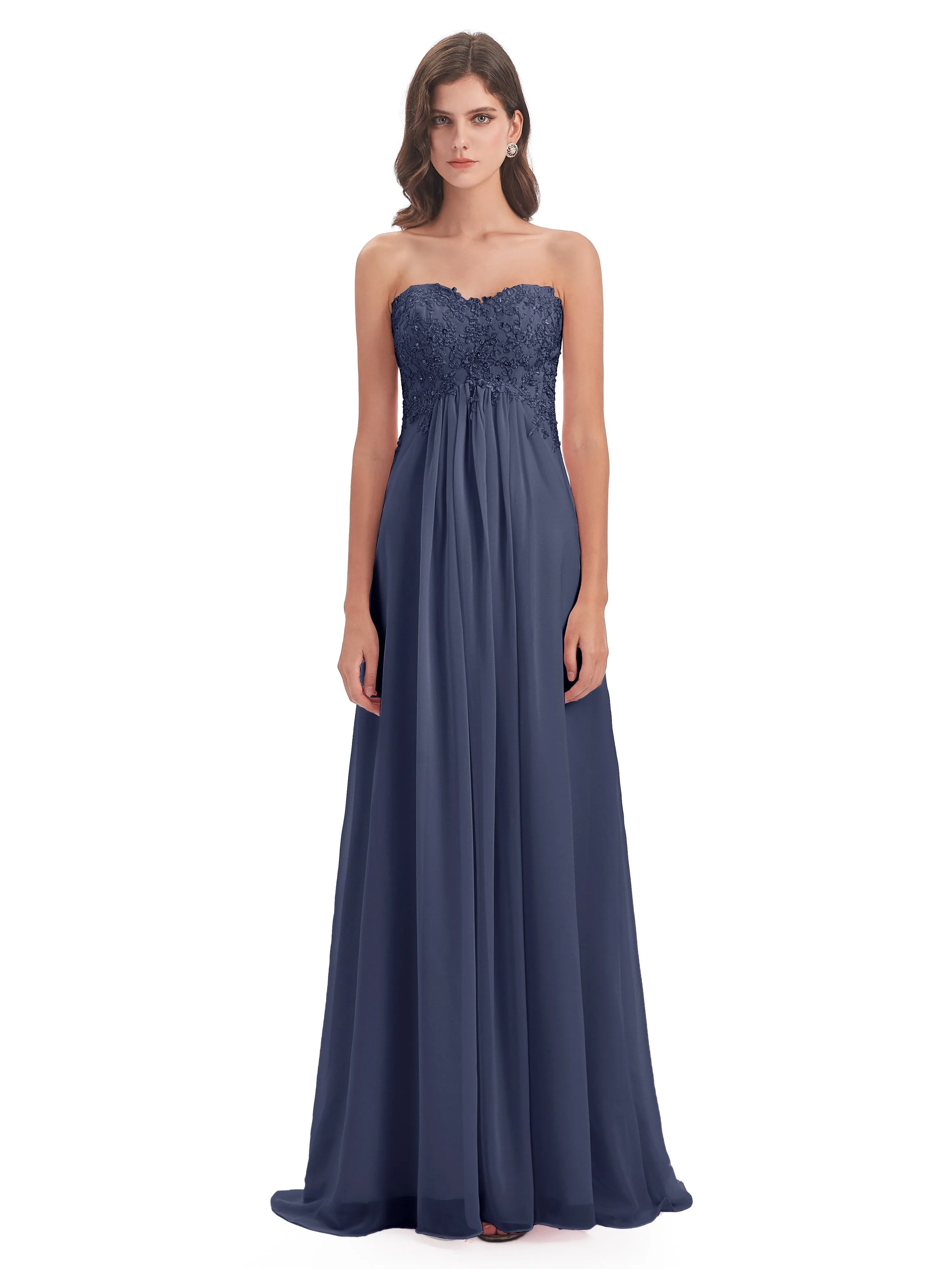 Scarlett Cute Sweetheart Sweep-Brush Train Bridesmaid Dresses