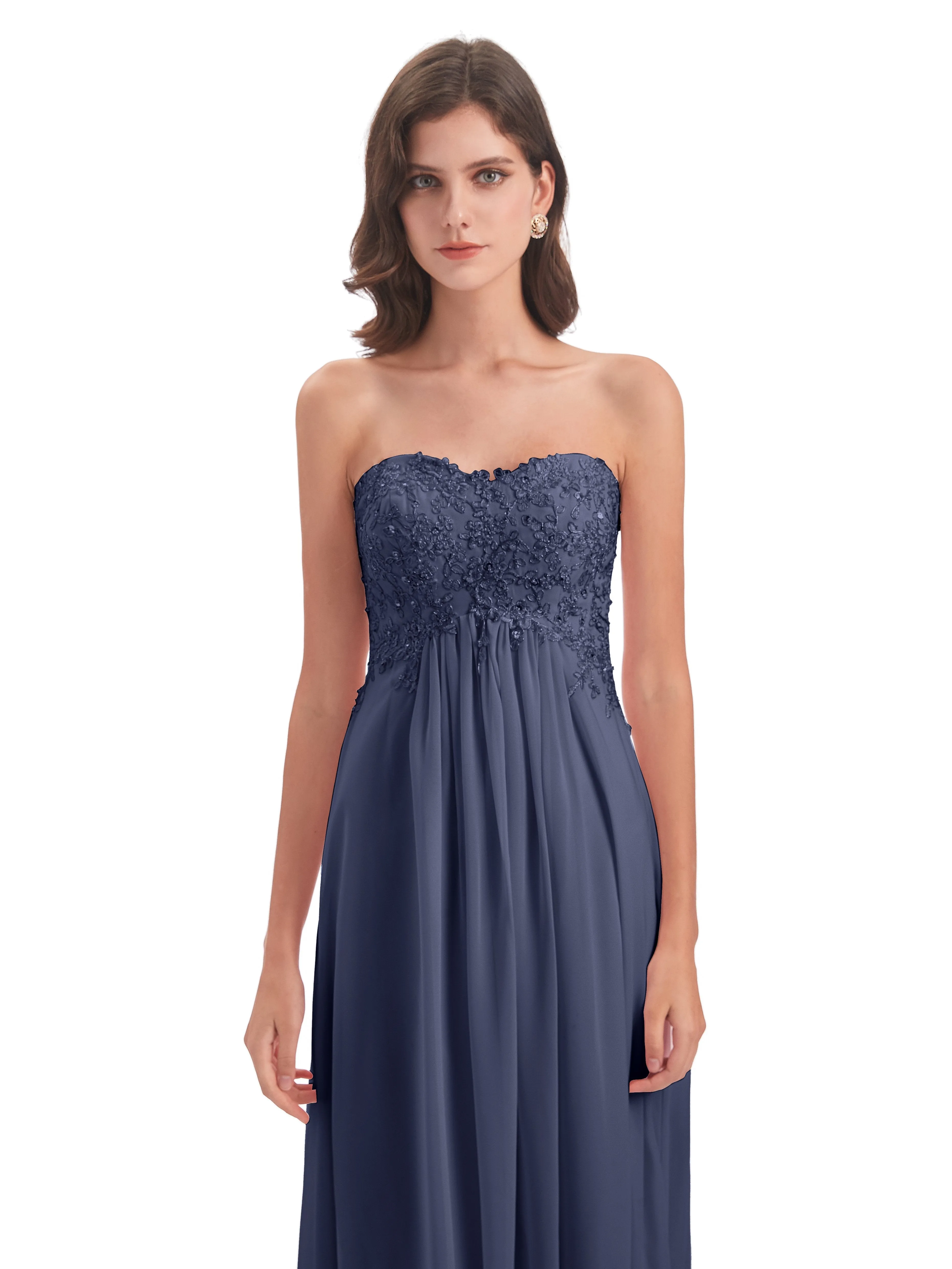 Scarlett Cute Sweetheart Sweep-Brush Train Bridesmaid Dresses
