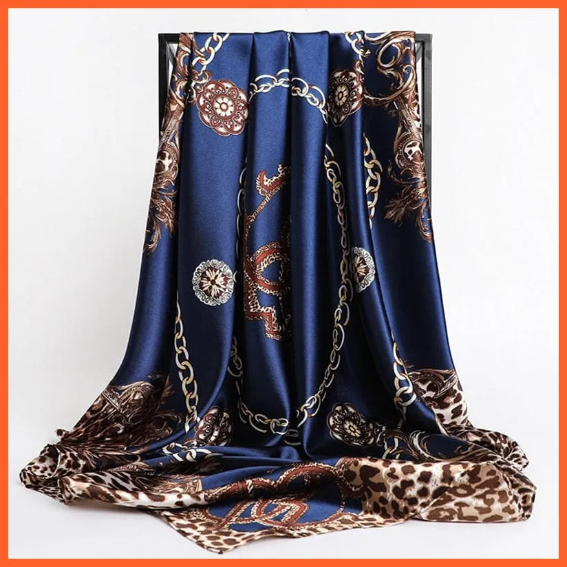 Silk Women Hair Neck Square Scarves Shawl Bandanna Hijab Wrap