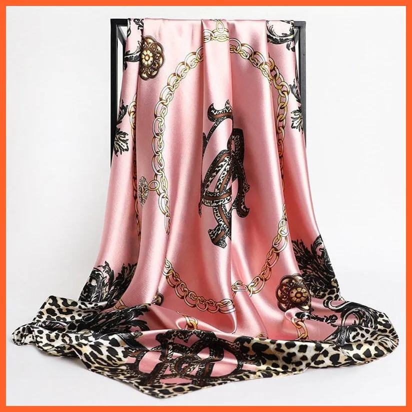 Silk Women Hair Neck Square Scarves Shawl Bandanna Hijab Wrap