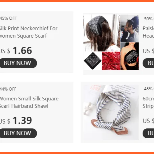 Small Silk Square Scarf For Women Fashion Print Neck Scarves Foulard Hair Band