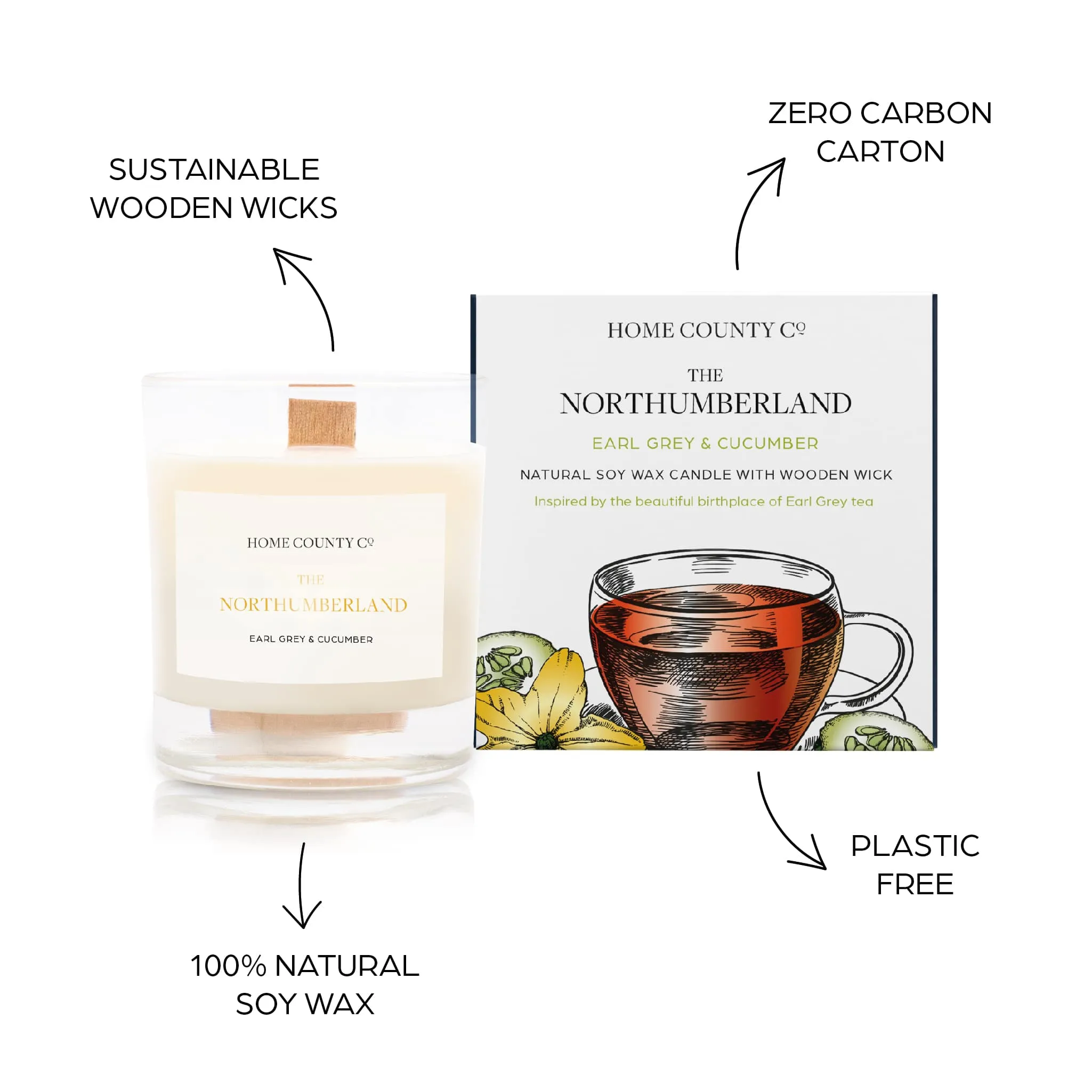 The Northumberland - Earl Grey and Cucumber Candle