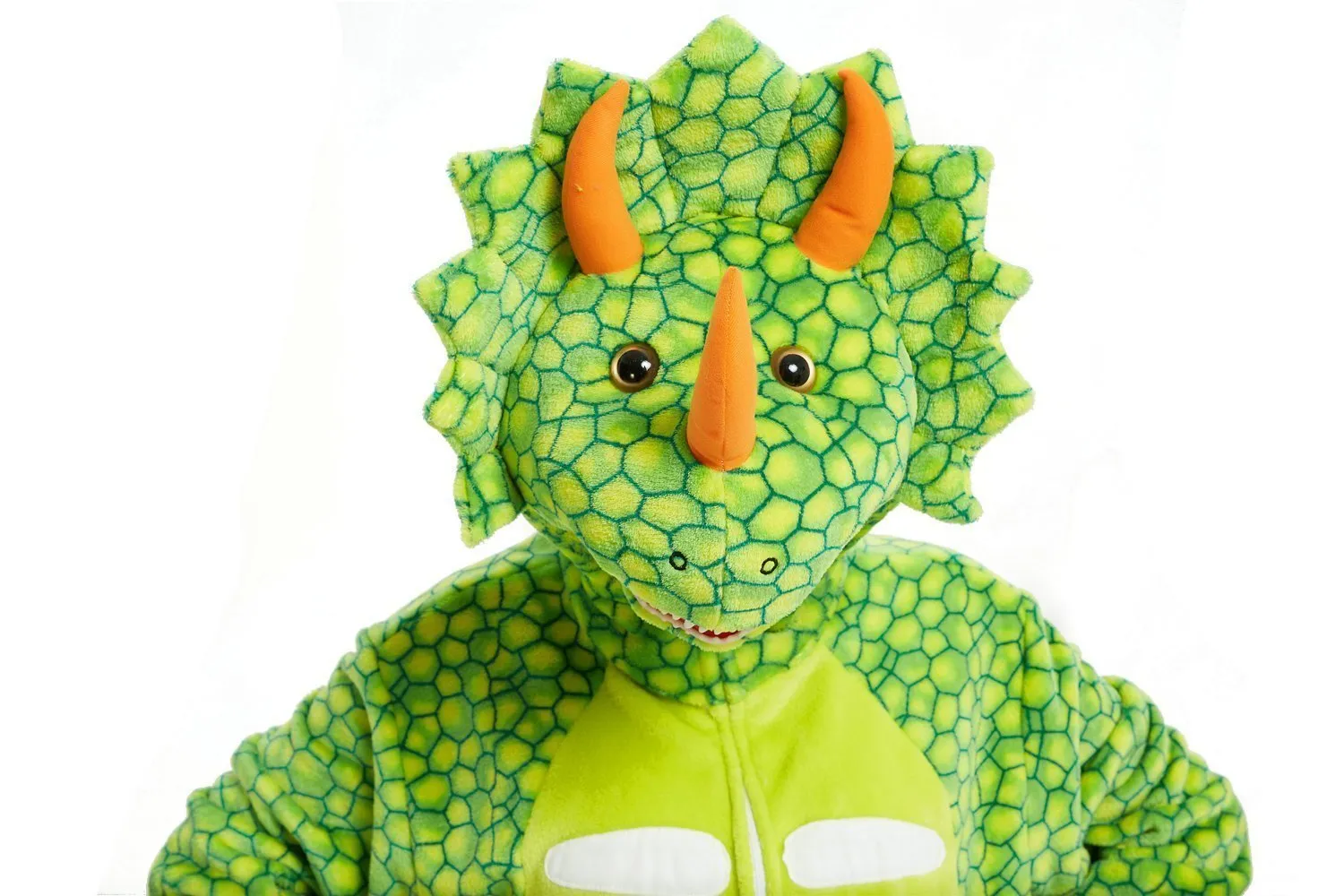 Triceratops Dragon Adult Kigurumi Onesies Pajamas Jumpsuit Animal Costume Light Green