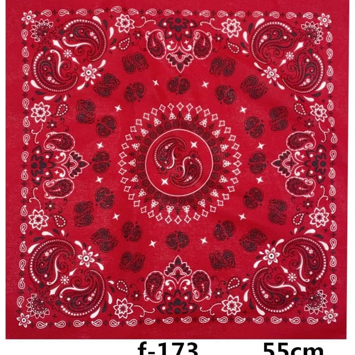 Unisex Cotton Hip Hop Bandana Headwear Scarf | Women Wrist Wrap Head Square Handkerchief