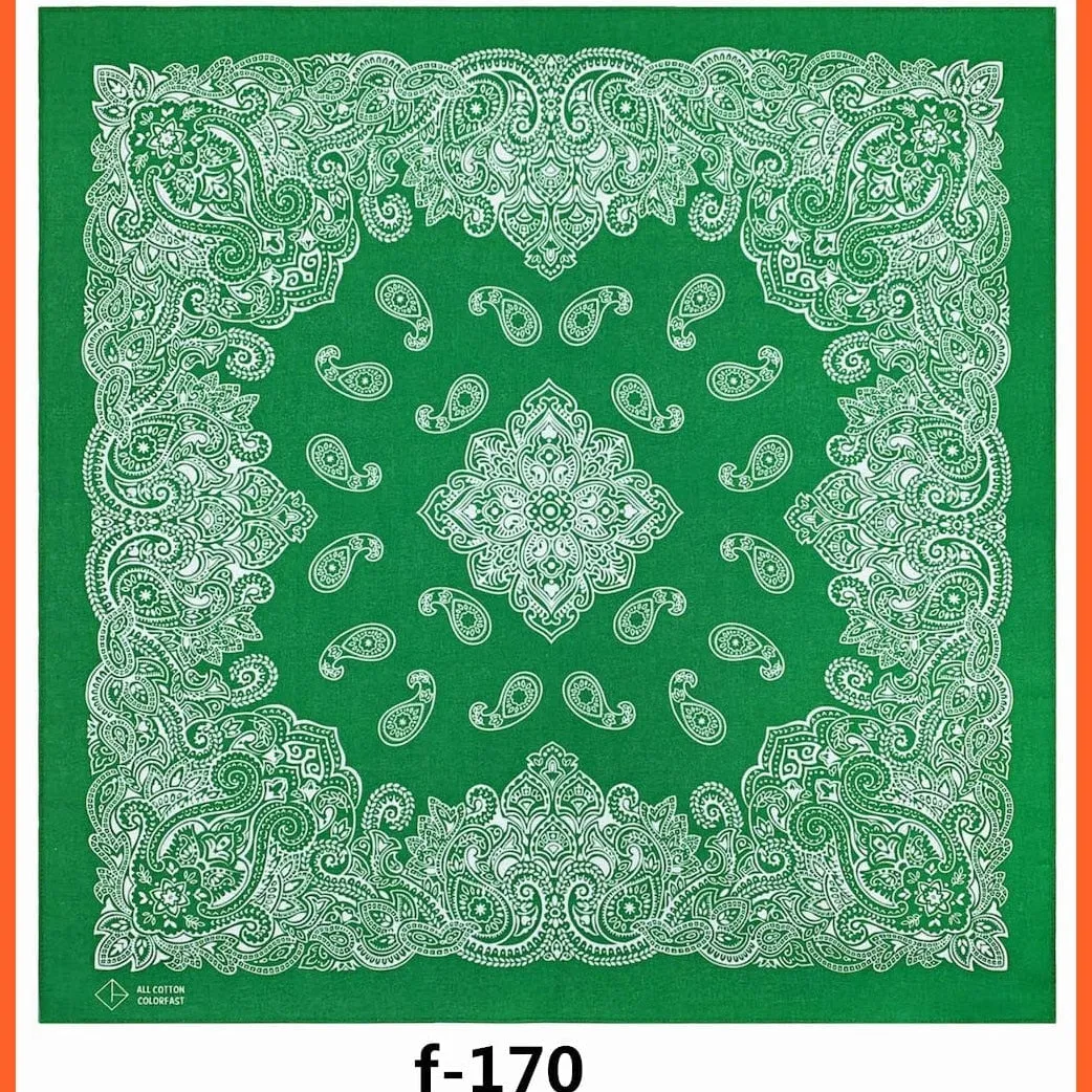 Unisex Cotton Hip Hop Bandana Headwear Scarf | Women Wrist Wrap Head Square Handkerchief