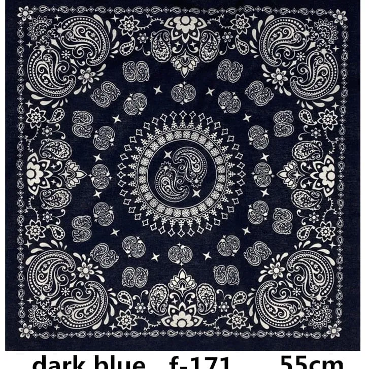 Unisex Cotton Hip Hop Bandana Headwear Scarf | Women Wrist Wrap Head Square Handkerchief