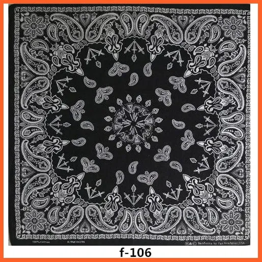 Unisex Cotton Hip Hop Bandana Headwear Scarf | Women Wrist Wrap Head Square Handkerchief