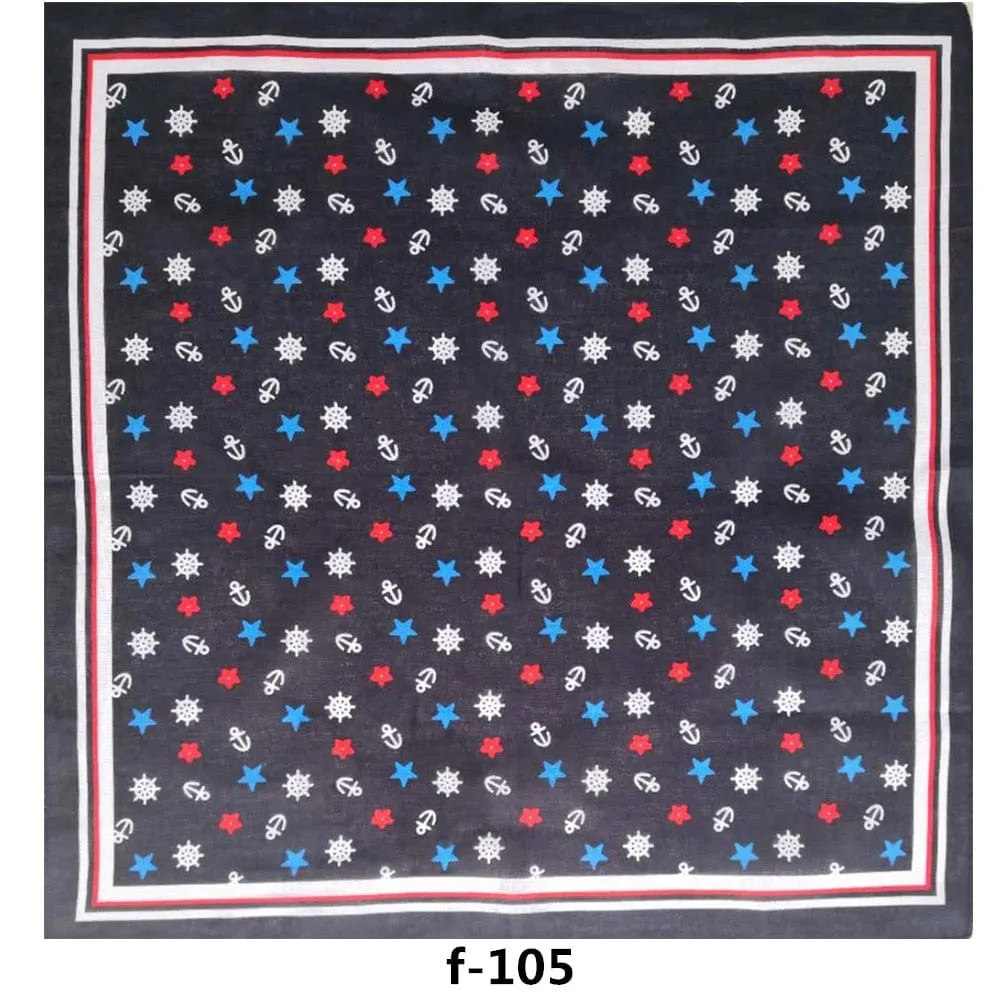 Unisex Cotton Hip Hop Bandana Headwear Scarf | Women Wrist Wrap Head Square Handkerchief