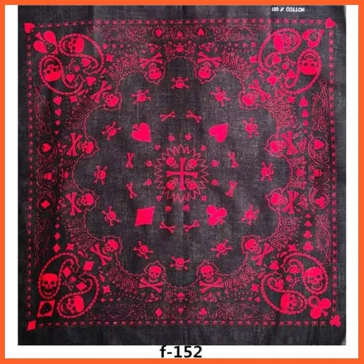 Unisex Cotton Hip Hop Bandana Headwear Scarf | Women Wrist Wrap Head Square Handkerchief