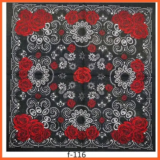 Unisex Cotton Hip Hop Bandana Headwear Scarf | Women Wrist Wrap Head Square Handkerchief