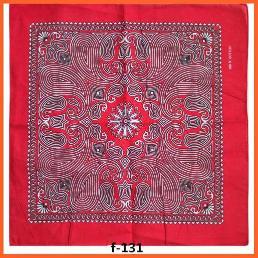 Unisex Cotton Hip Hop Bandana Headwear Scarf | Women Wrist Wrap Head Square Handkerchief