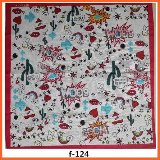 Unisex Cotton Hip Hop Bandana Headwear Scarf | Women Wrist Wrap Head Square Handkerchief