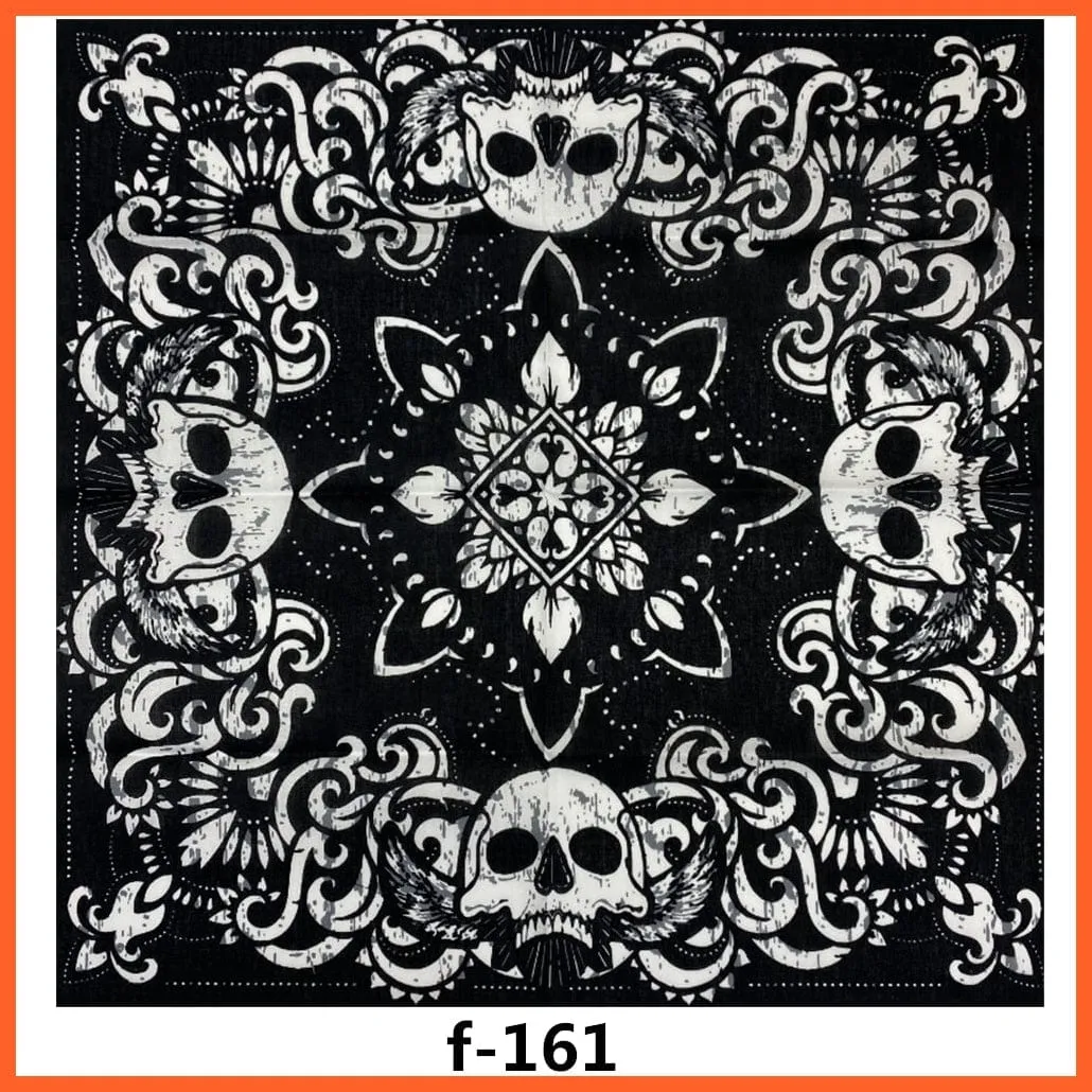 Unisex Cotton Hip Hop Bandana Headwear Scarf | Women Wrist Wrap Head Square Handkerchief