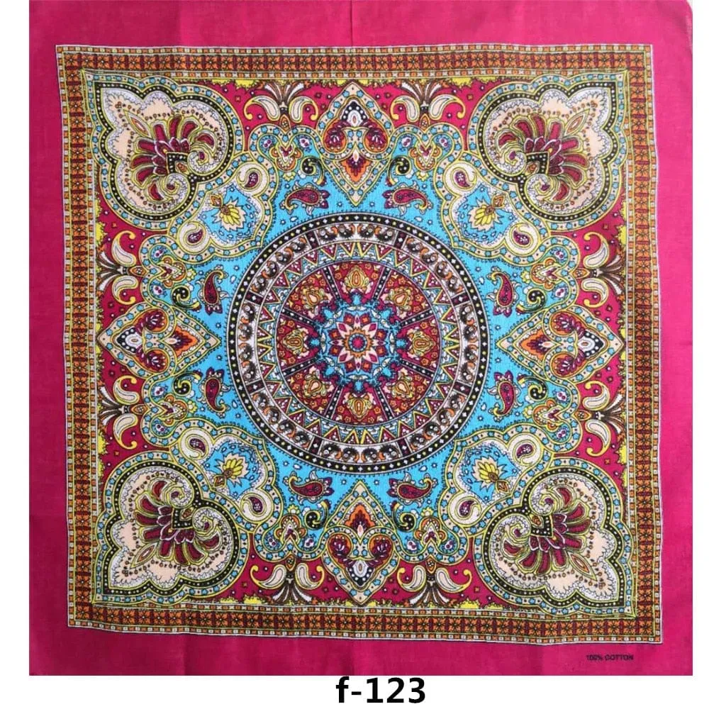 Unisex Cotton Hip Hop Bandana Headwear Scarf | Women Wrist Wrap Head Square Handkerchief