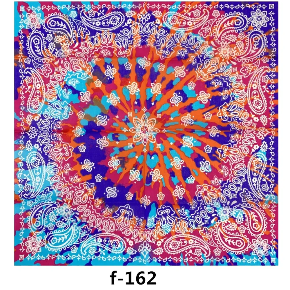 Unisex Cotton Hip Hop Bandana Headwear Scarf | Women Wrist Wrap Head Square Handkerchief