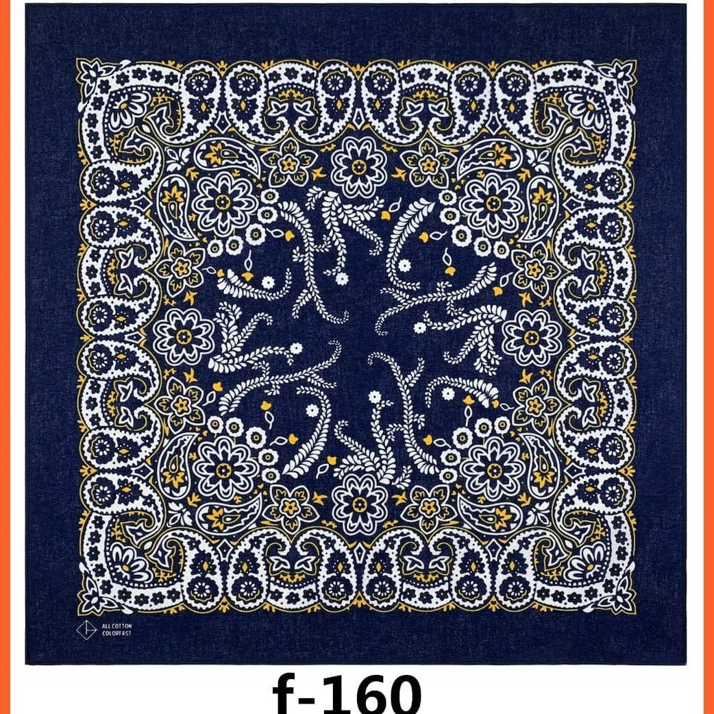 Unisex Cotton Hip Hop Bandana Headwear Scarf | Women Wrist Wrap Head Square Handkerchief