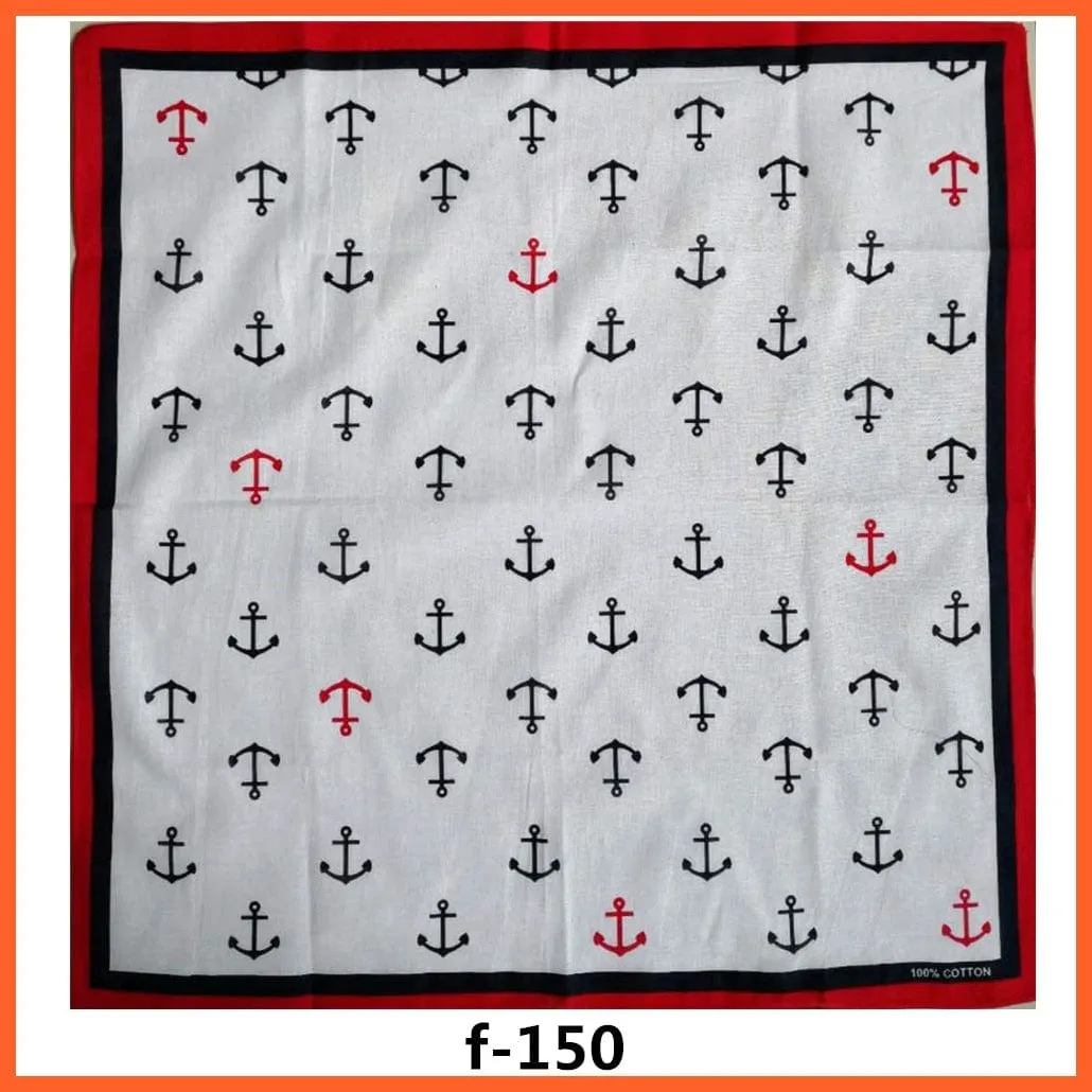 Unisex Cotton Hip Hop Bandana Headwear Scarf | Women Wrist Wrap Head Square Handkerchief
