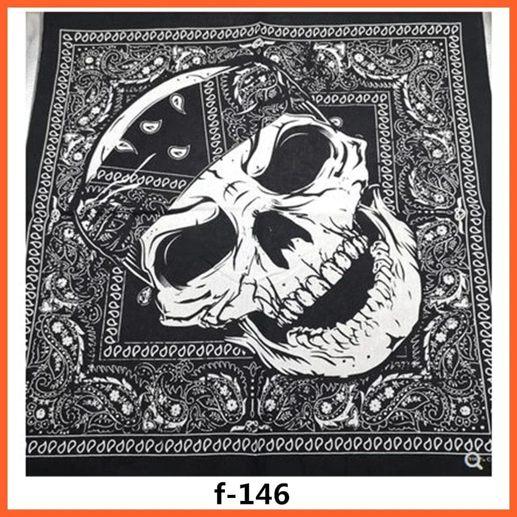 Unisex Cotton Hip Hop Bandana Headwear Scarf | Women Wrist Wrap Head Square Handkerchief