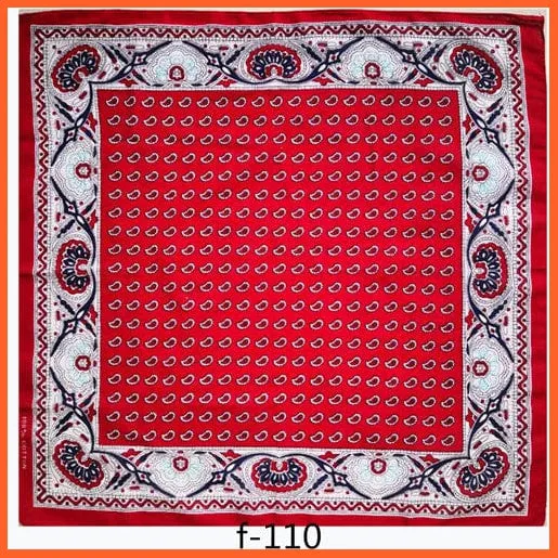 Unisex Cotton Hip Hop Bandana Headwear Scarf | Women Wrist Wrap Head Square Handkerchief