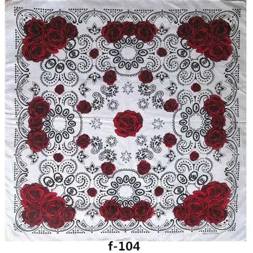 Unisex Cotton Hip Hop Bandana Headwear Scarf | Women Wrist Wrap Head Square Handkerchief