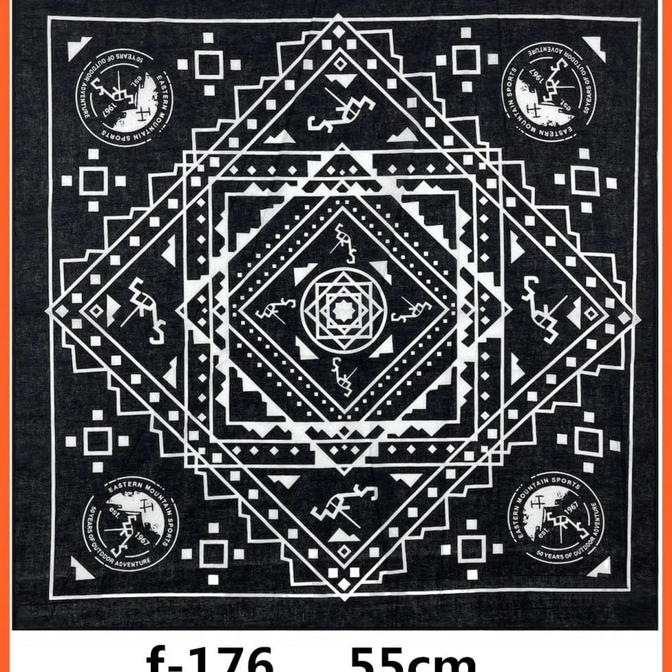 Unisex Cotton Hip Hop Bandana Headwear Scarf | Women Wrist Wrap Head Square Handkerchief
