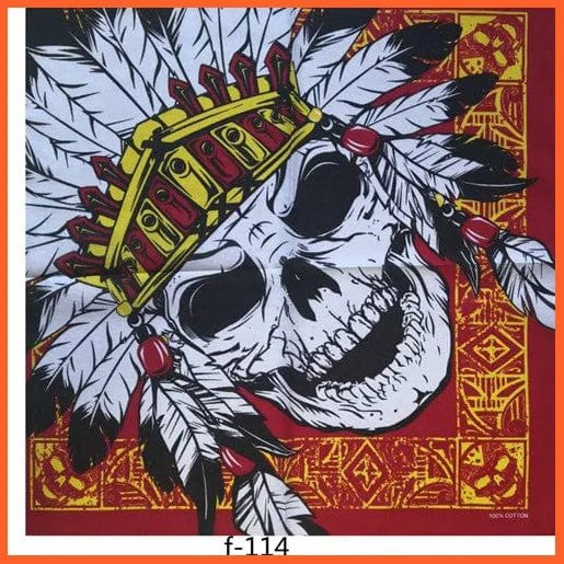 Unisex Cotton Hip Hop Bandana Headwear Scarf | Women Wrist Wrap Head Square Handkerchief