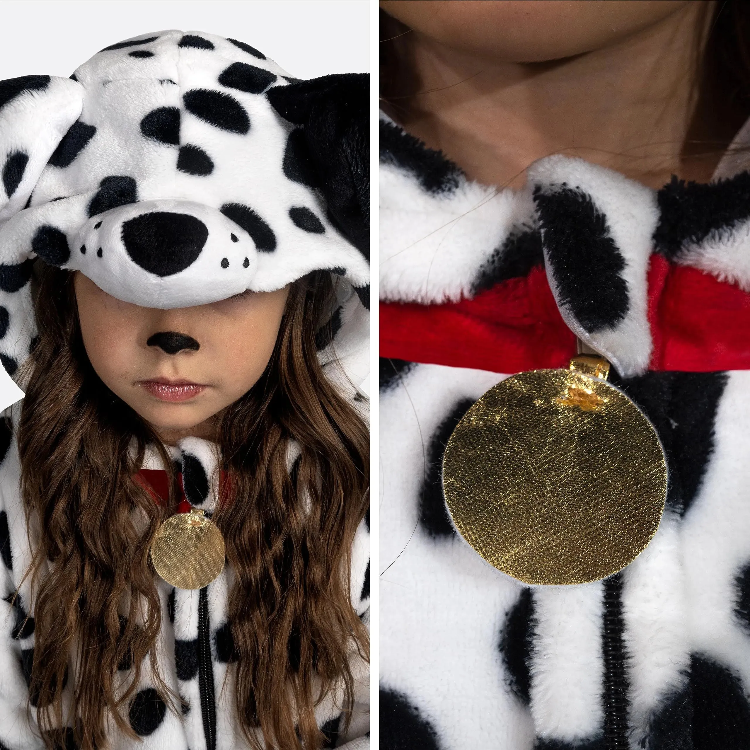 Unisex Kids Dalmatian Jumpsuit Halloween Pajamas