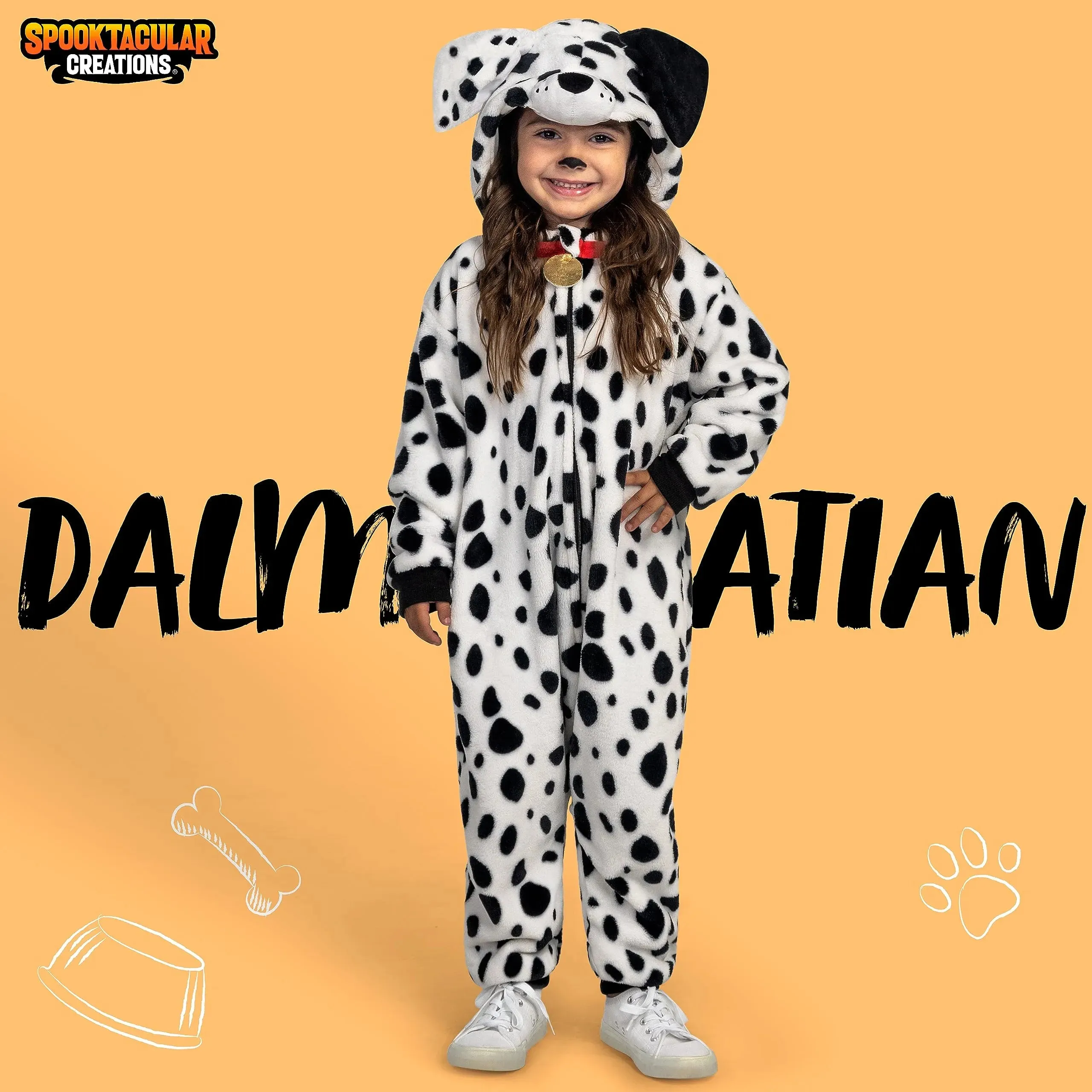Unisex Kids Dalmatian Jumpsuit Halloween Pajamas