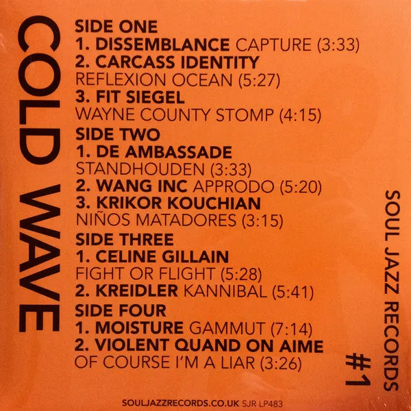 V/A - Soul Jazz Records presents - COLD WAVE #1 (ORANGE VINYL, INDIE EXCLUSIVE, DELUXE EDITION)