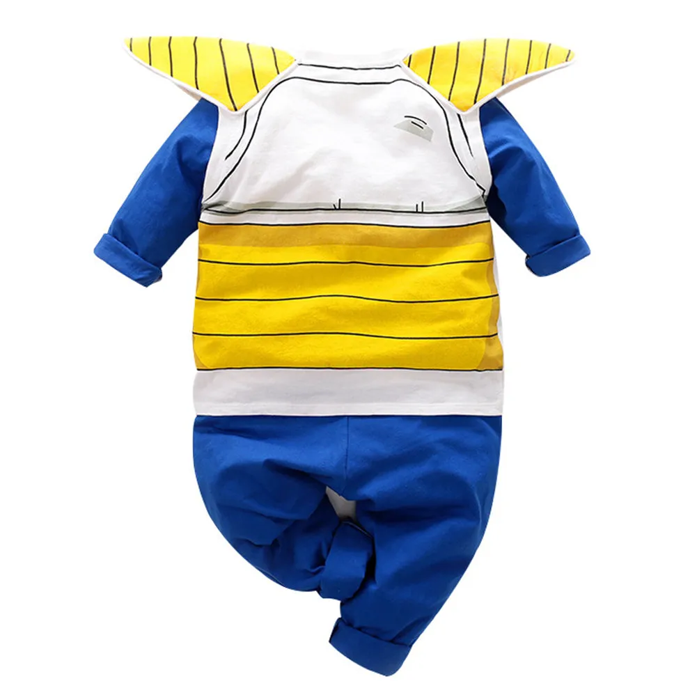 Vegeta IV Cosplay Costume Cartoon Infant Jumpsuit Onesie Flannel Halloween Fancy Dress Rompers