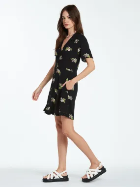 Volcom Stormy Tropix S/S Dress-Black