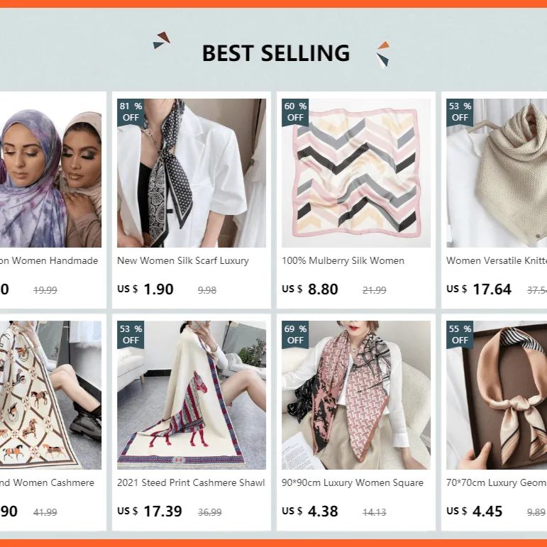 Women Luxury Square Silk Scarf Fashion Print Small Neck Scarves Bandana Shawl