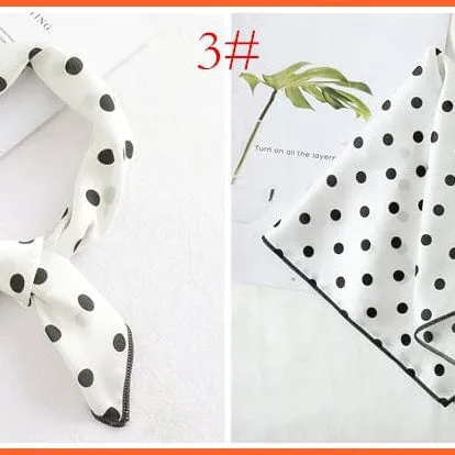 Women Satin Silk Scarf Square Print Wrap Foulard Handkerchief Bandana Shawls